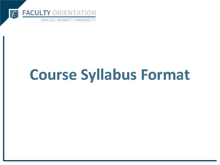 Course Syllabus Format 
