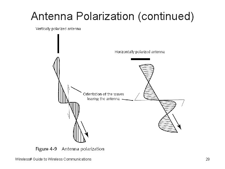 Antenna Polarization (continued) Wireless# Guide to Wireless Communications 29 