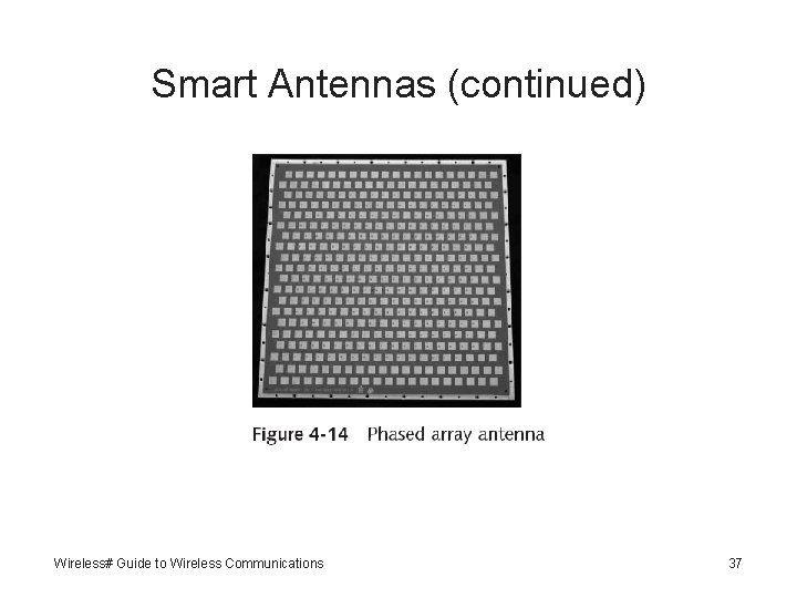 Smart Antennas (continued) Wireless# Guide to Wireless Communications 37 