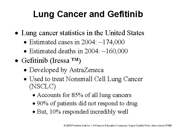 Lung Cancer and Gefitinib · Lung cancer statistics in the United States · Estimated