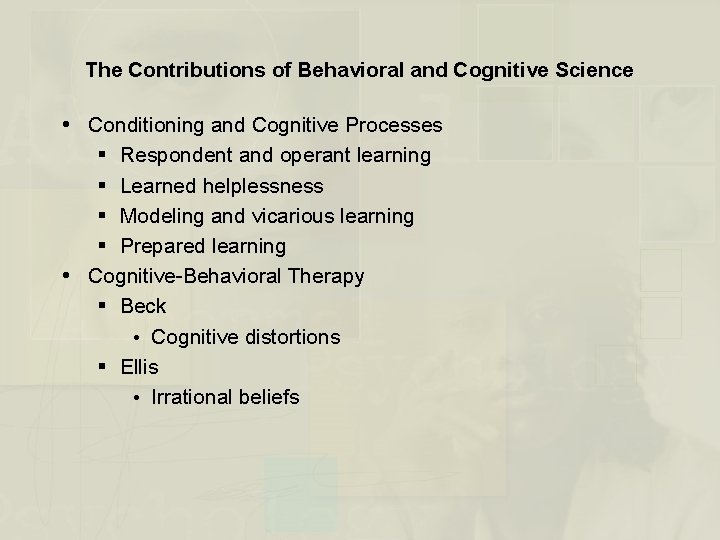 The Contributions of Behavioral and Cognitive Science Conditioning and Cognitive Processes § Respondent and