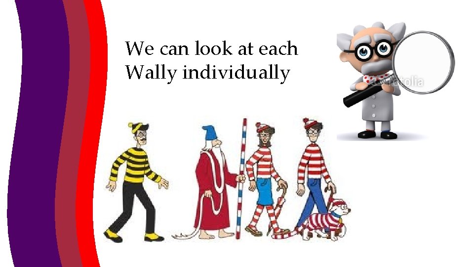 We can look at each Wally individually 