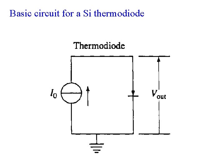 Basic circuit for a Si thermodiode Basic circuit for a Si thermodiode