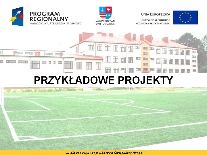 PRZYKŁADOWE PROJEKTY … dla rozwoju Województwa Świętokrzyskiego. . . 