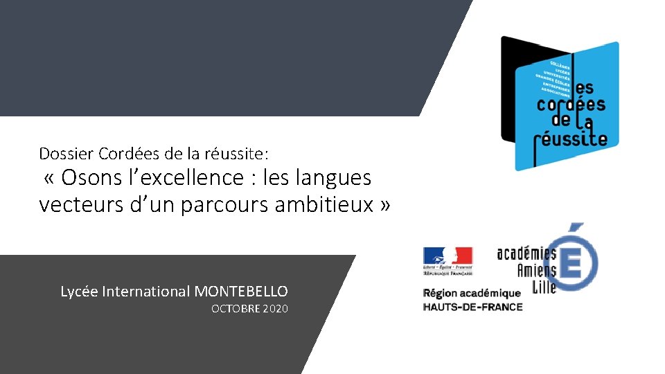 Dossier Cordées de la réussite: « Osons l’excellence : les langues vecteurs d’un parcours