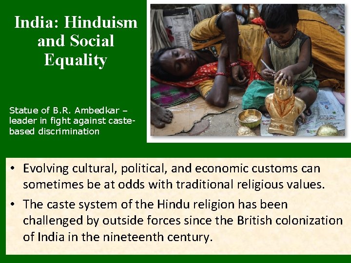 India: Hinduism and Social Equality Statue of B. R. Ambedkar – leader in fight