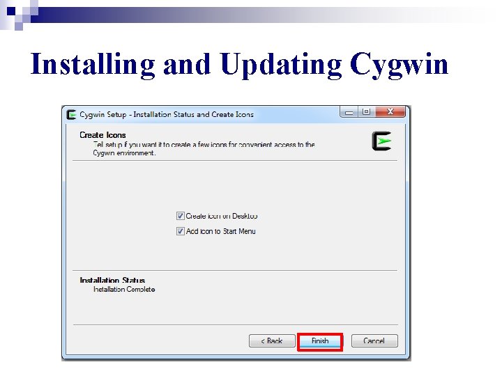 Installing and Updating Cygwin 