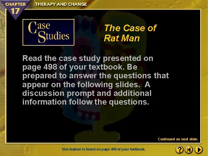 The Case of Rat Man Read the case study presented on page 498 of