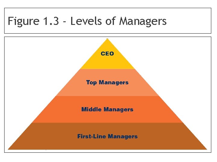 Figure 1. 3 - Levels of Managers 