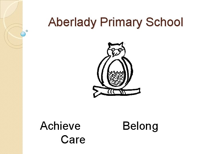 Aberlady Primary School Achieve Care Belong 