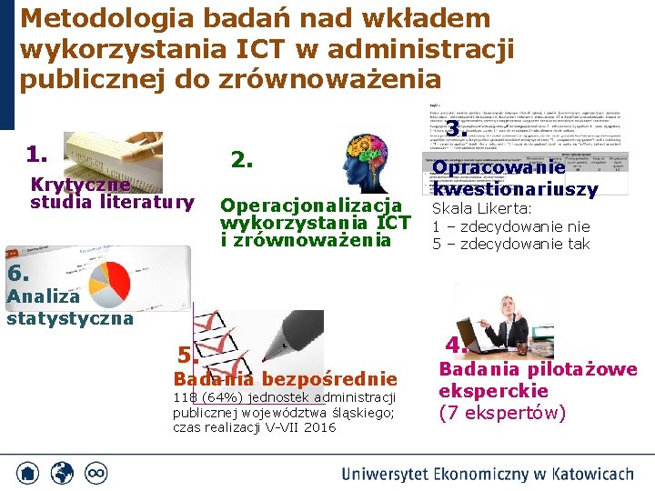 Metodologia badań nad wkładem wykorzystania ICT w administracji publicznej do zrównoważenia 3. 1. 2.