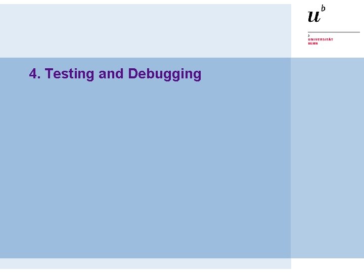 4. Testing and Debugging 