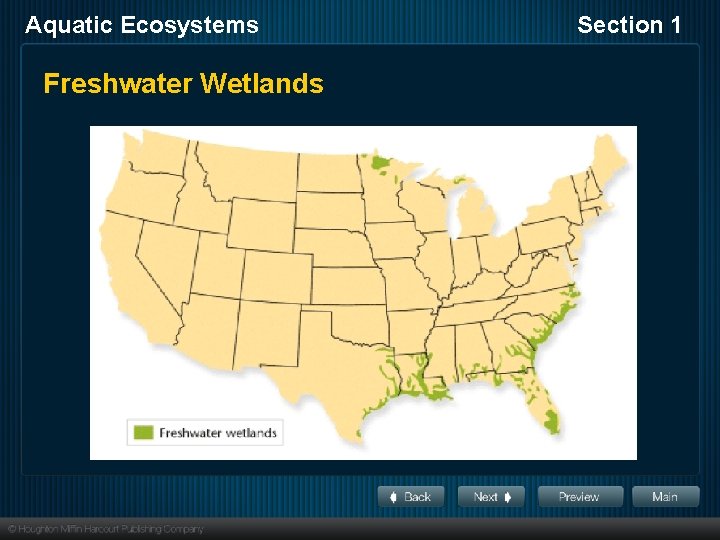 Aquatic Ecosystems Freshwater Wetlands Section 1 