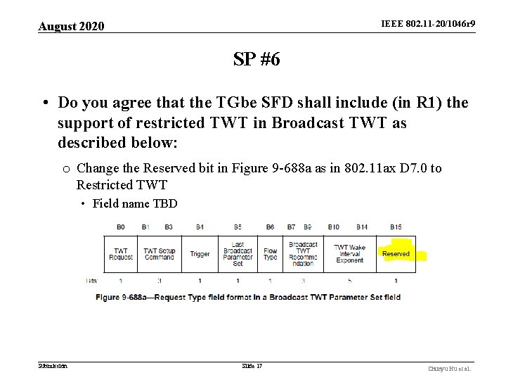 IEEE 802. 11 -20/1046 r 9 August 2020 SP #6 • Do you agree IEEE 802. 11 -20/1046 r 9 August 2020 SP #6 • Do you agree