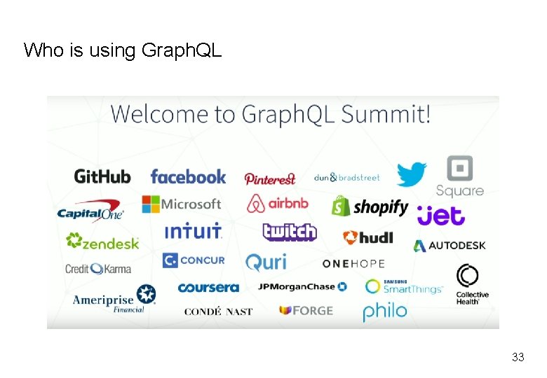 Who is using Graph. QL 33 