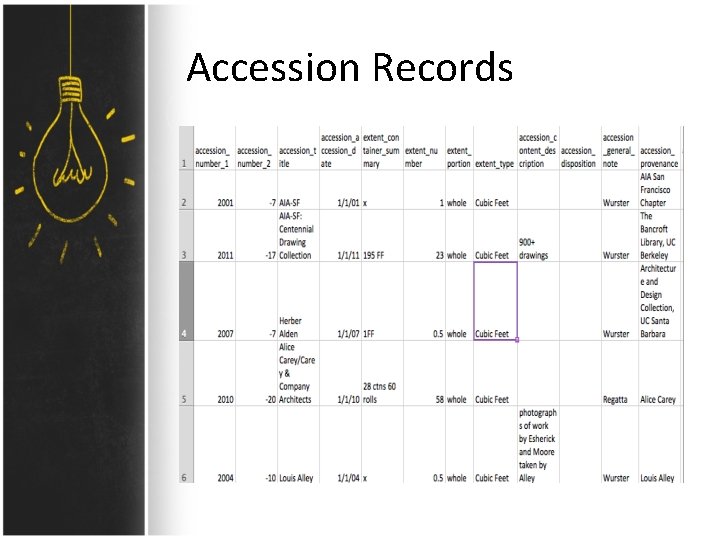 Accession Records 