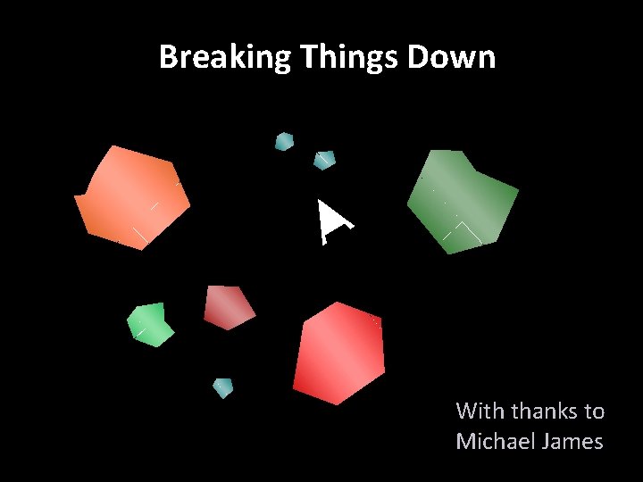 Breaking Things Down With thanks to Michael James 
