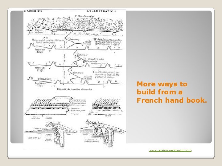 More ways to build from a French hand book. www. assignmentpoint. com 