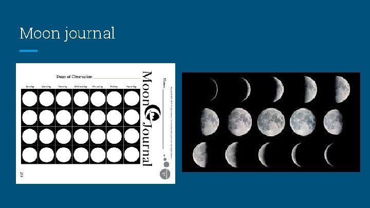 Moon journal Moon journal