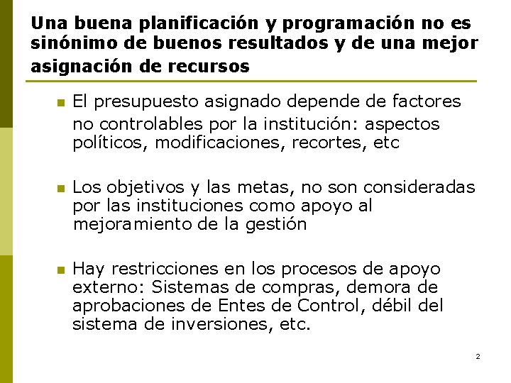 Una evaluacin efectiva requiere de una planificacin y