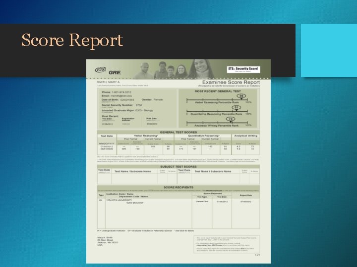 Score Report Score Report