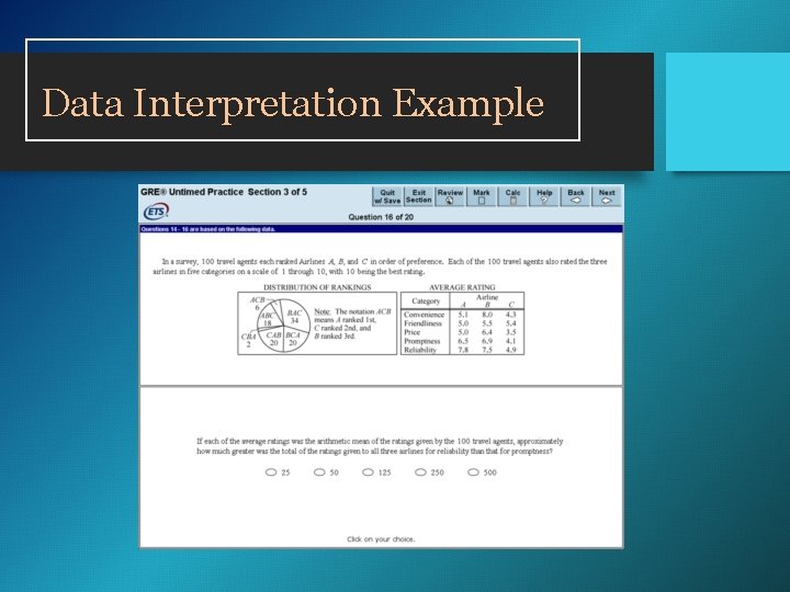 Data Interpretation Example Data Interpretation Example