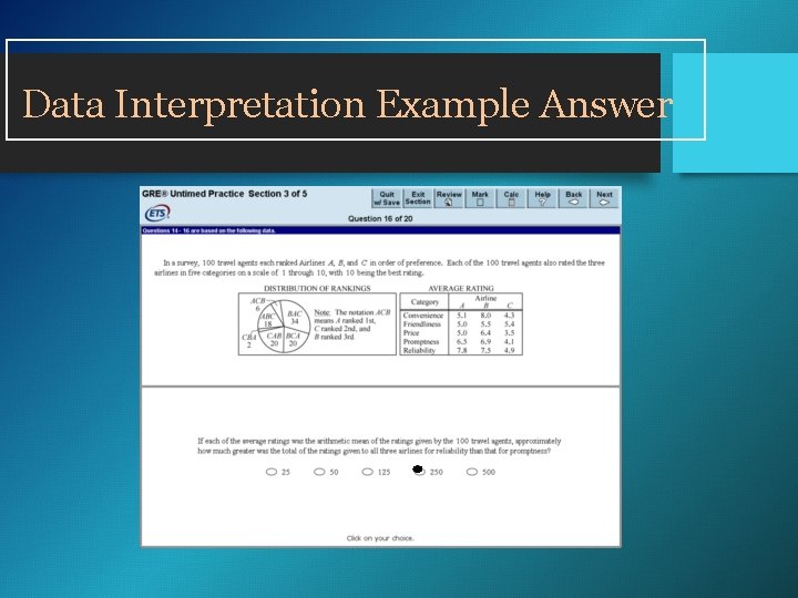 Data Interpretation Example Answer Data Interpretation Example Answer
