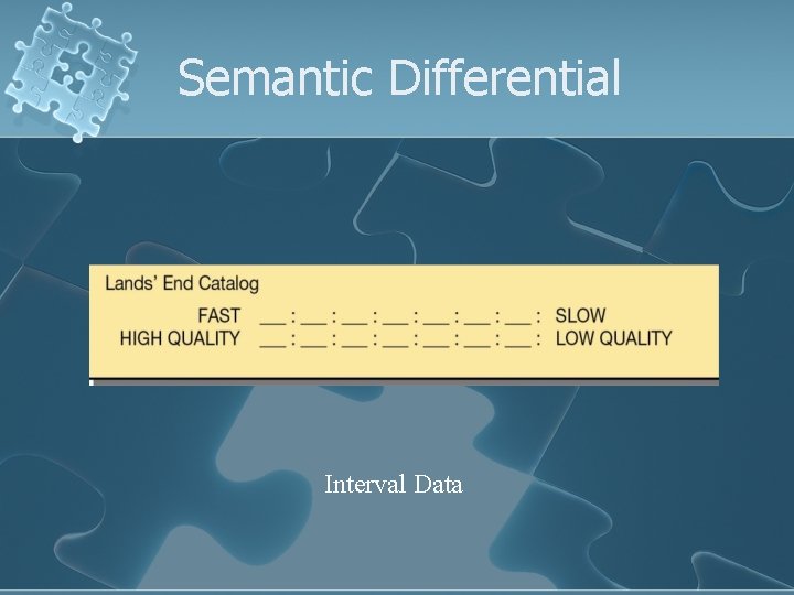 Semantic Differential Interval Data 