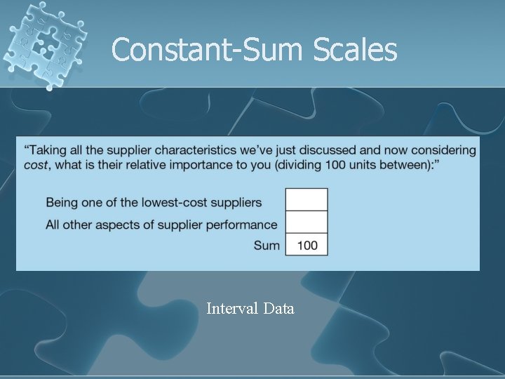 Constant-Sum Scales Interval Data 