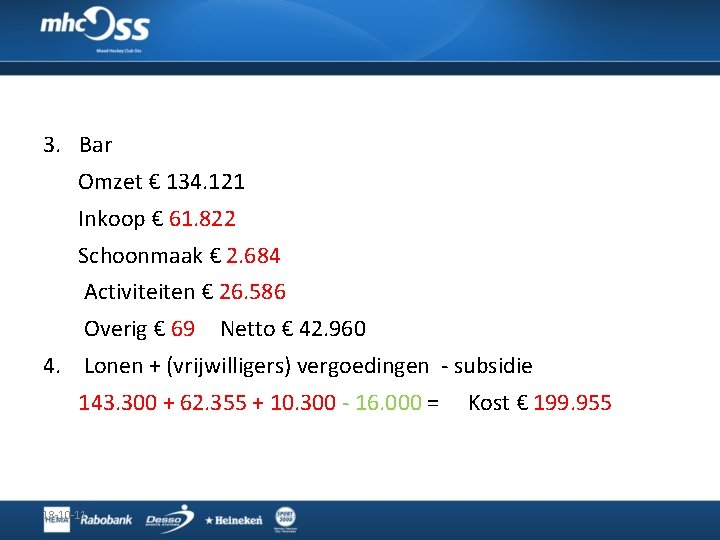 3. Bar Omzet € 134. 121 Inkoop € 61. 822 Schoonmaak € 2. 684 3. Bar Omzet € 134. 121 Inkoop € 61. 822 Schoonmaak € 2. 684