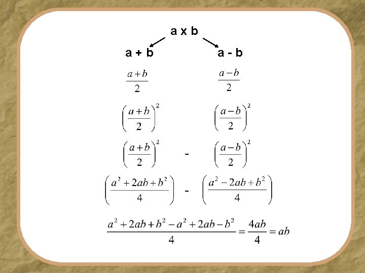 axb a+b a-b - 