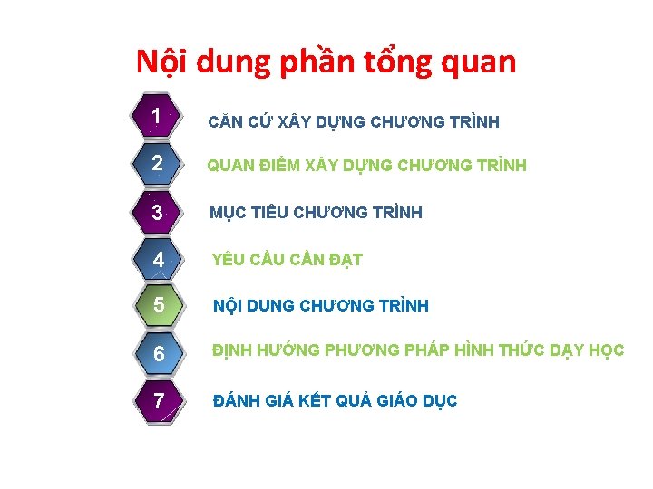 Nội dung phần tổng quan 1 CĂN CỨ X Y DỰNG CHƯƠNG TRÌNH 2