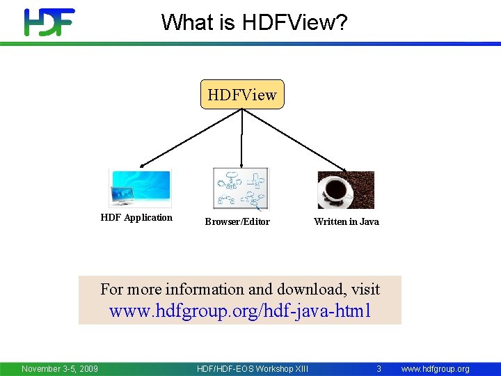 What is HDFView? HDFView HDF Application Browser/Editor Written in Java For more information and