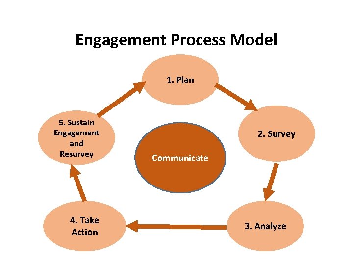 Engagement Process Model 1. Plan 5. Sustain Engagement and Resurvey 4. Take Action 2.