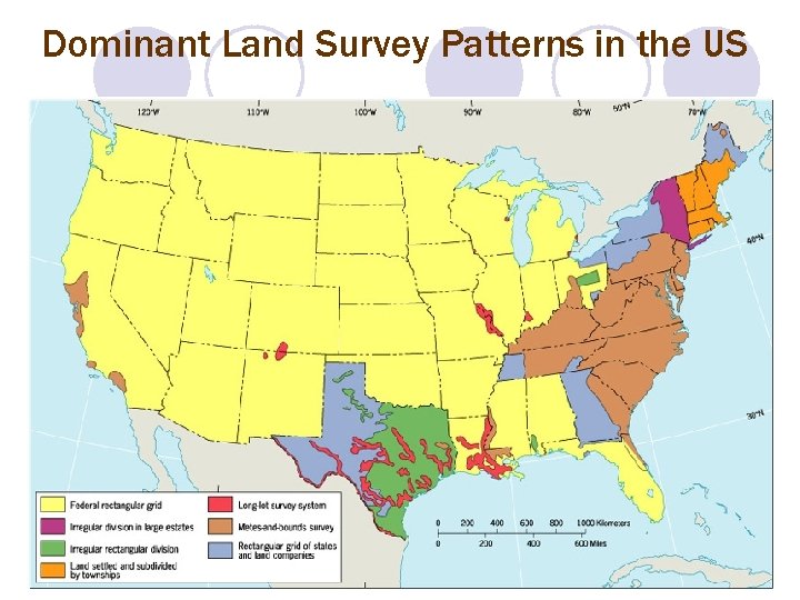 Dominant Land Survey Patterns in the US 