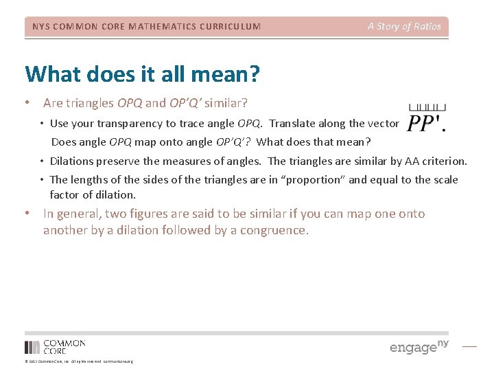 NYS COMMON CORE MATHEMATICS CURRICULUM A Story of Ratios What does it all mean?