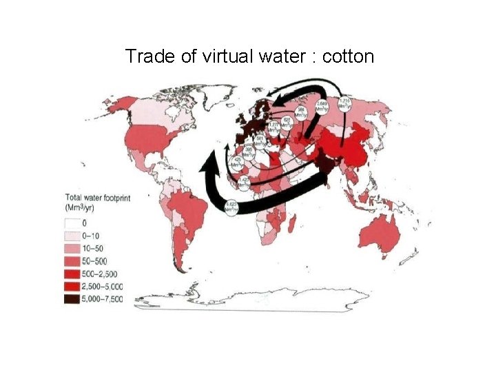 Trade of virtual water : cotton 