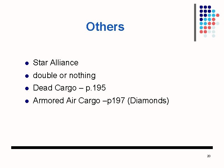 Others l Star Alliance l double or nothing l Dead Cargo – p. 195