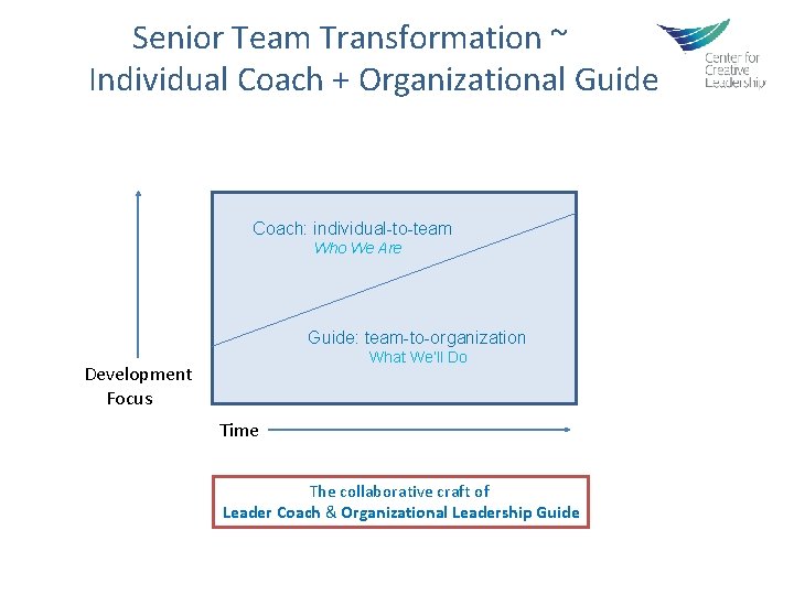 Senior Team Transformation ~ Individual Coach + Organizational Guide Coach: individual-to-team Who We Are