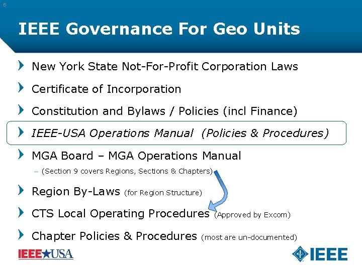 6 IEEE Governance For Geo Units New York State Not-For-Profit Corporation Laws Certificate of