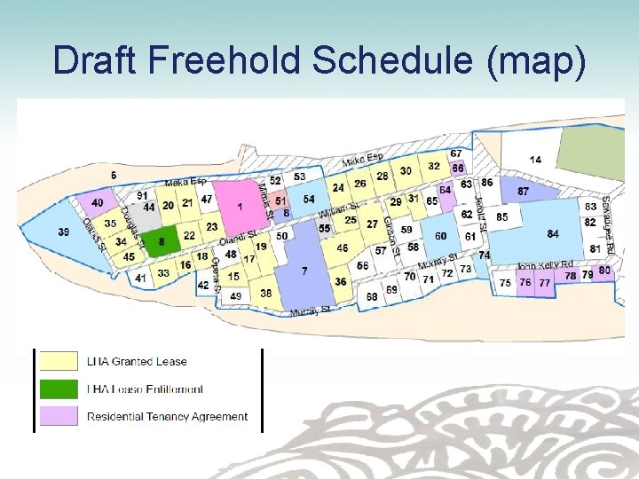 Draft Freehold Schedule (map) 