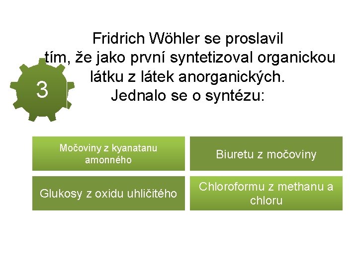 Fridrich Wöhler se proslavil tím, že jako první syntetizoval organickou látku z látek anorganických.