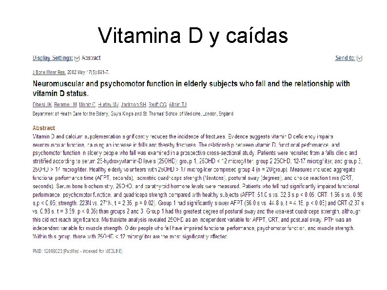 Vitamina D y caídas 