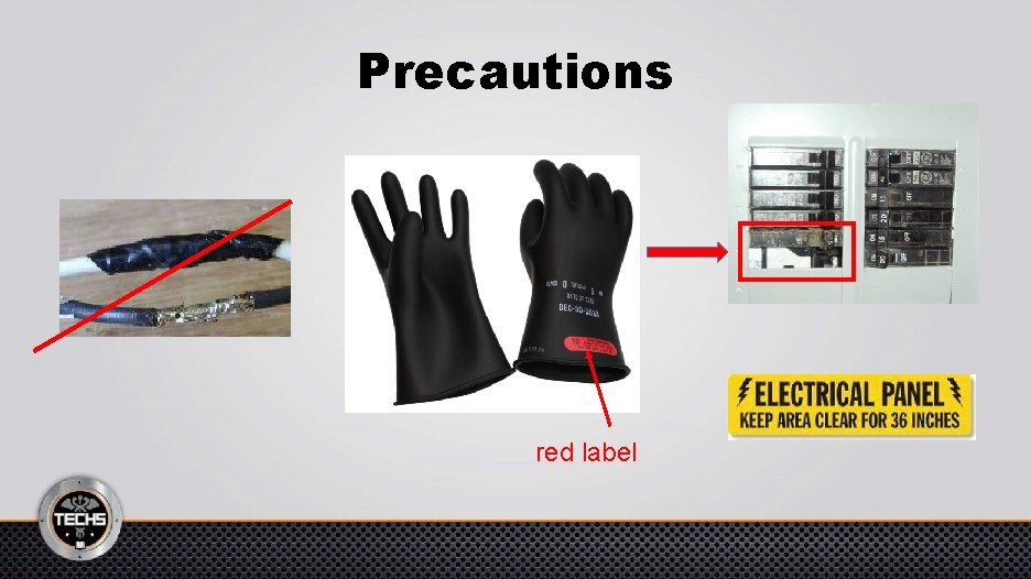 Precautions red label 