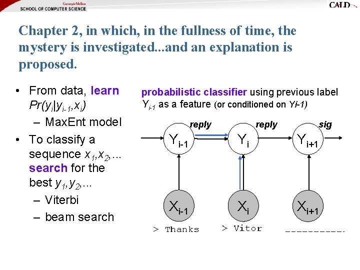 Chapter 2, in which, in the fullness of time, the mystery is investigated. .