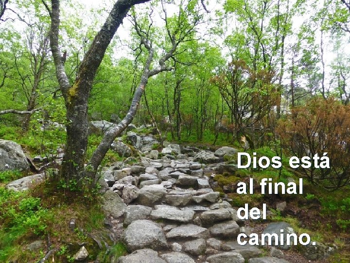 Dios está al final del camino. 