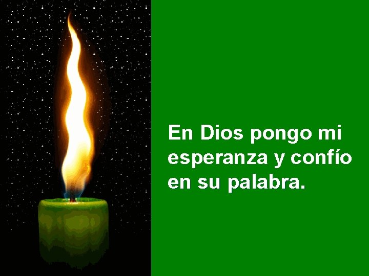 En Dios pongo mi esperanza y confío en su palabra. 