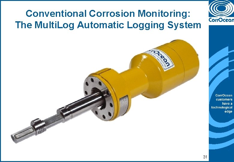 Conventional Corrosion Monitoring: The Multi. Log Automatic Logging System 31 