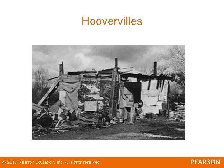 Hoovervilles © 2015 Pearson Education, Inc. All rights reserved. 