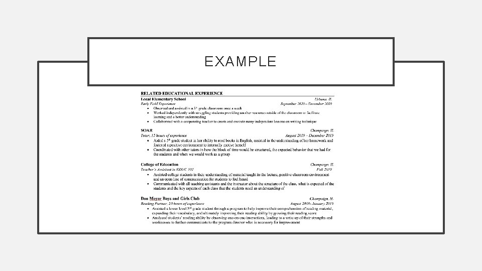 EXAMPLE EXAMPLE
